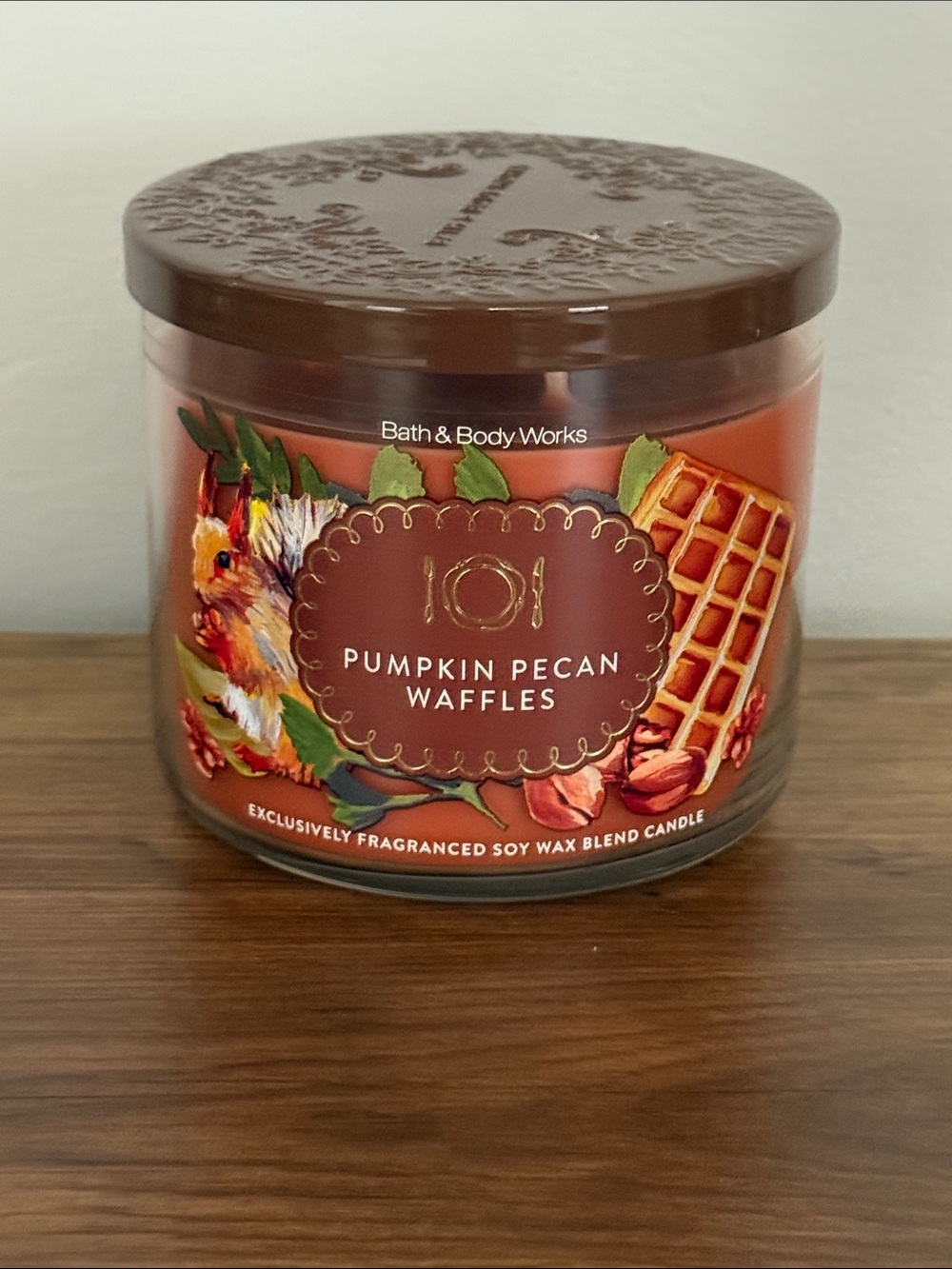 Bath & Body Works Pumpkin Pecan Waffles 3-Wick Candle 14.5 oz NEW